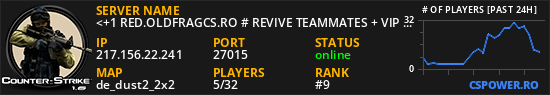 <+1 RED.OLDFRAGCS.RO # REVIVE TEAMMATES + VIP FREE