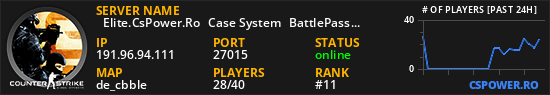 ★Elite.CsPower.Ro★Case System★BattlePass★Roulette★Gloves★VIP★