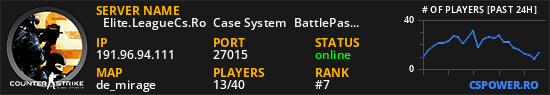 ★Elite.LeagueCs.Ro★Case System★BattlePass★Roulette★Gloves★VIP★
